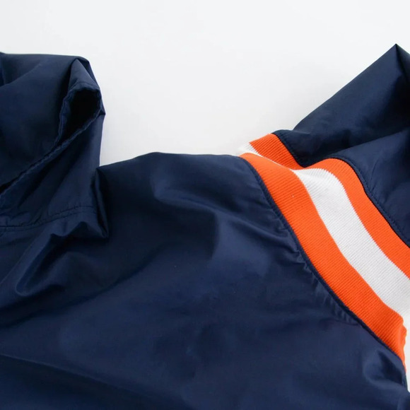 Vintage Russell Athletic Navy Orange Half Zip Up Pullover made in U.S.A. Jacket - Picture 9 of 12